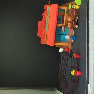 #2 Vintage Fisher Price Little People Western Town #934 70% COMPLETE